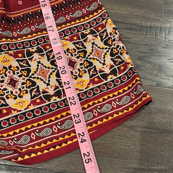 Charlotte Russe Paisley print off or on shoulder long sleeve Jumpsuit Romper - Picture 10 of 14